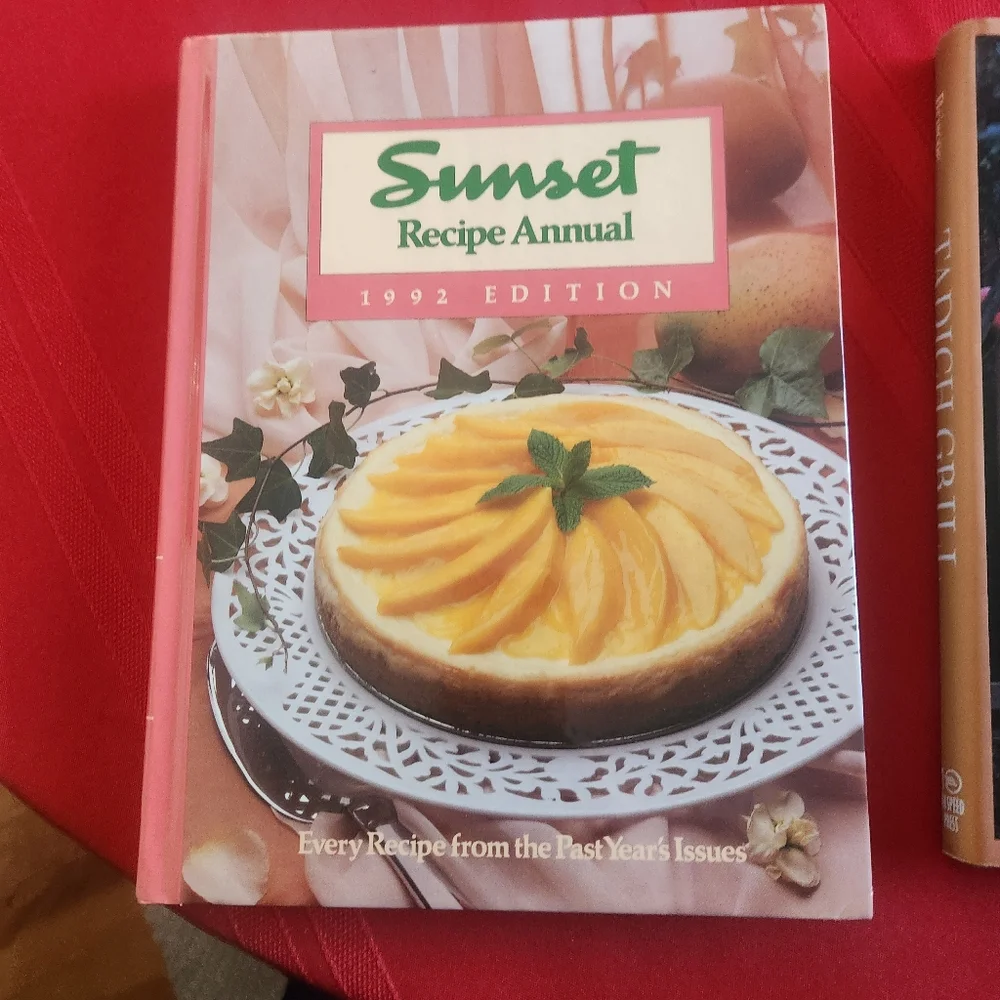 Sunset Recipe Annual 1992 Edition Cookbook - Pink Cover